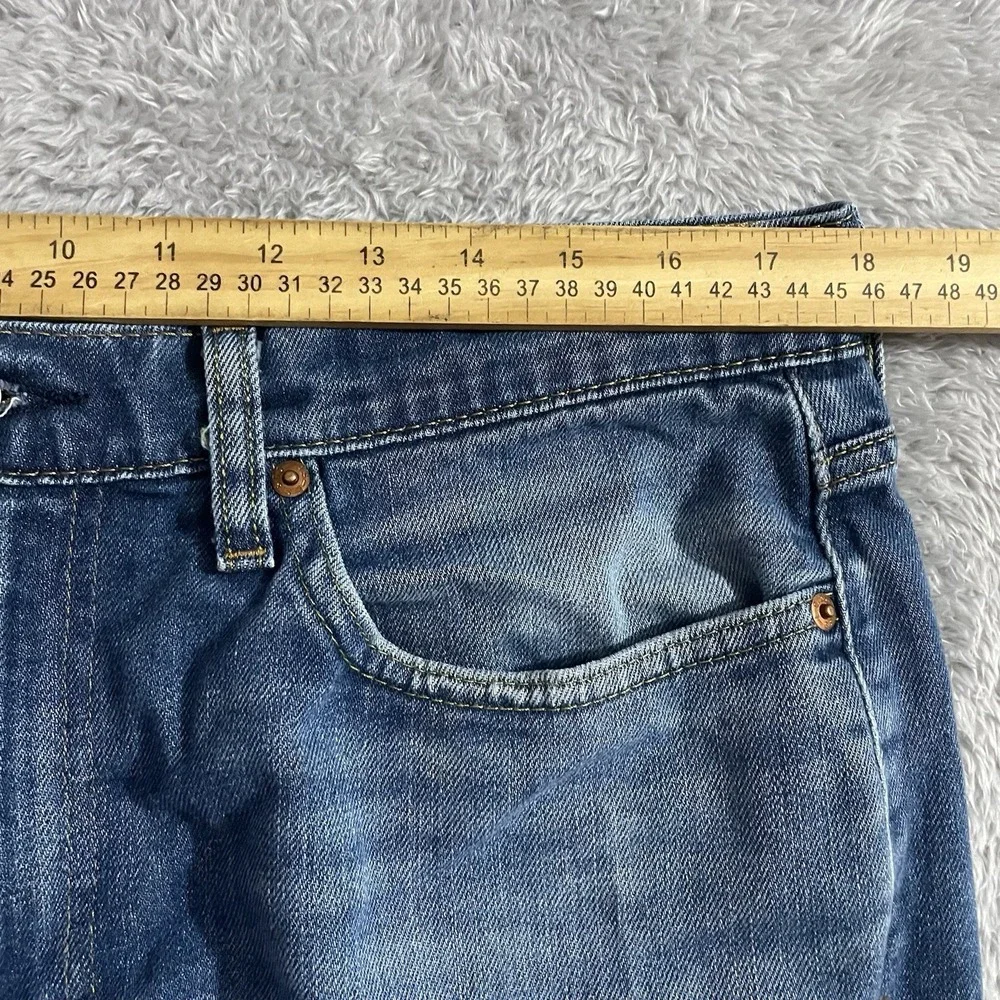 Levi's‎ 514 Jeans Mens Size 36x34 Straight Leg Medium Wash Whiskered Blue Denim